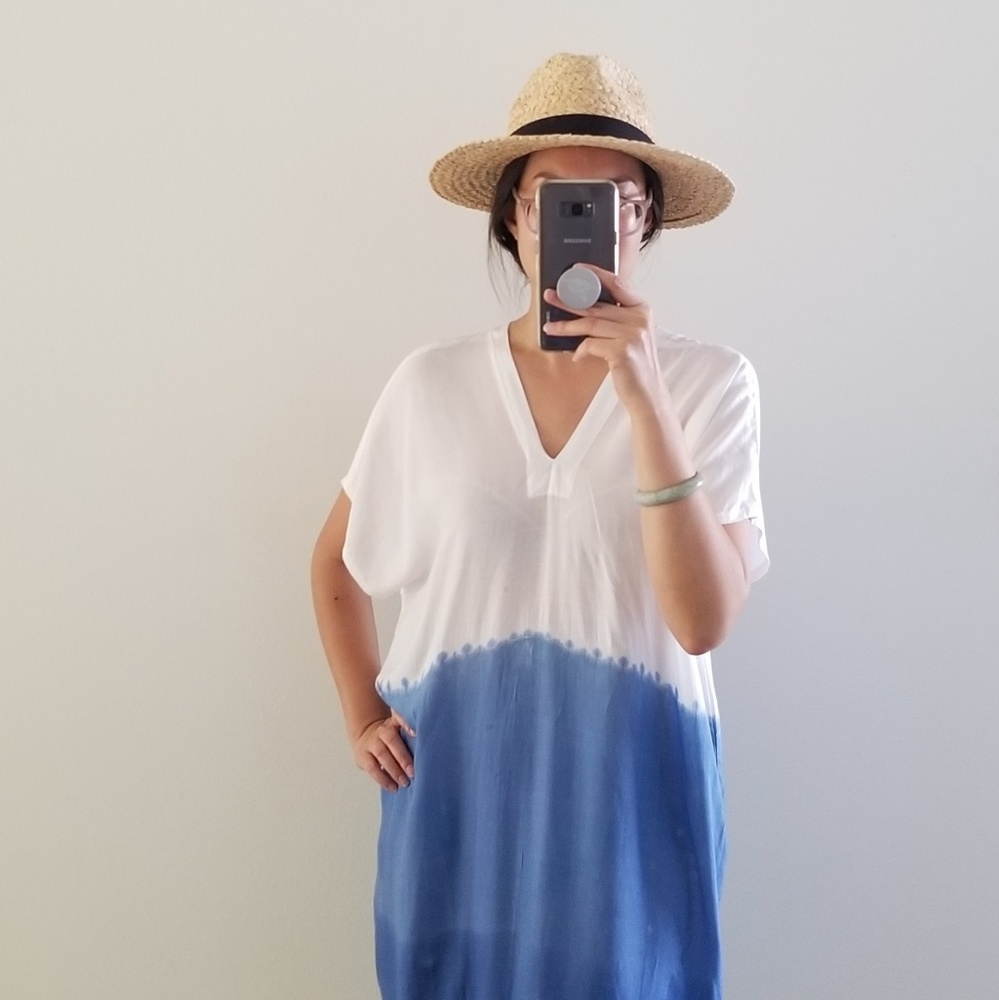 Hand-dyed Indigo Ombre Kaftan